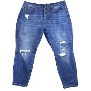 Judy‎ Blue Skinny Fit Jeans High Rise Button Fly Stretch Denim Medium Wash 22W